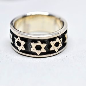 JEWISH STAR OF DAVID RING 925 STERLING SILVER RING